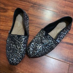 Toms Sequin Leopard Flats